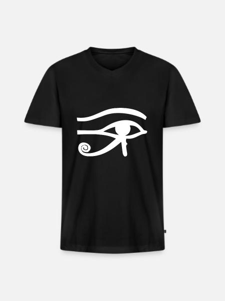 Egypt Eye a - Men's Premium Organic T-shirt with V-neck - black