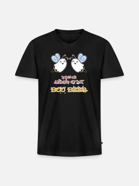 Boo Bees - Don't Be Red for My Boo Bees - Ladies - Premium økologisk T-skjorte med V-hals for menn - svart