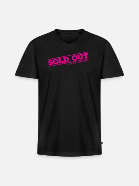 Couples Sold out gf - Men's Premium Organic T-shirt with V-neck - black