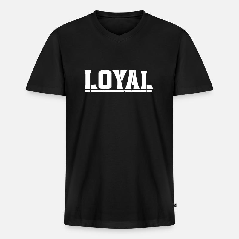 Loyal Geschenk Geschenkidee - Männer Premium Bio T-Shirt mit V-Ausschnitt - Schwarz