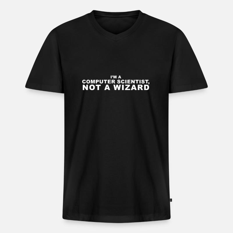 Informatiker - Männer Premium Bio T-Shirt mit V-Ausschnitt - Schwarz