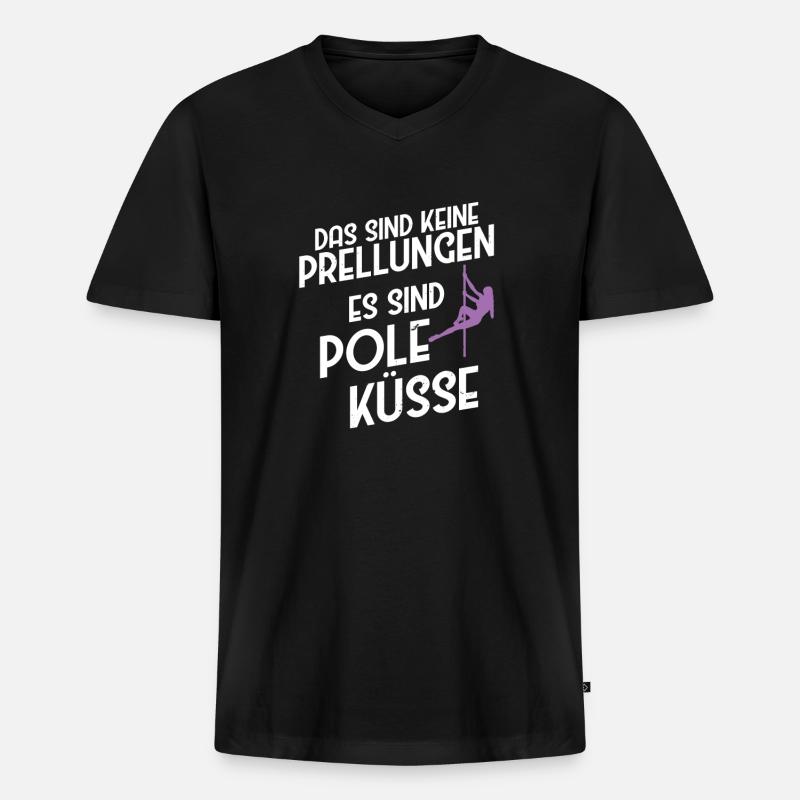 Pole Dance Poledancing Stangentanz Pole-Dance - Männer Premium Bio T-Shirt mit V-Ausschnitt - Schwarz