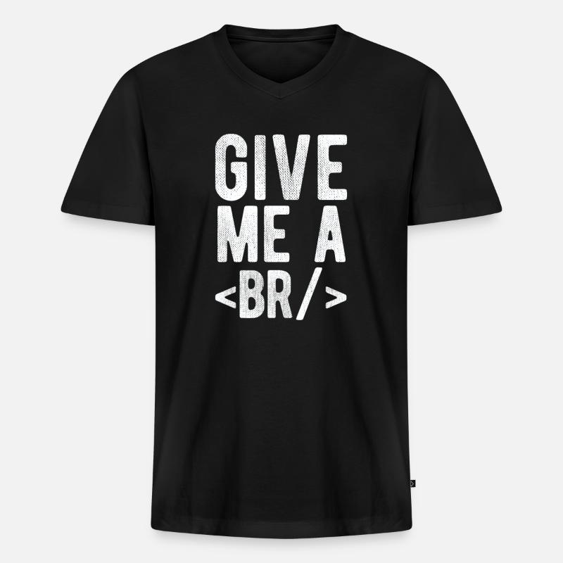 Software Ingenieur Informatiker Programmierer - Männer Premium Bio T-Shirt mit V-Ausschnitt - Schwarz