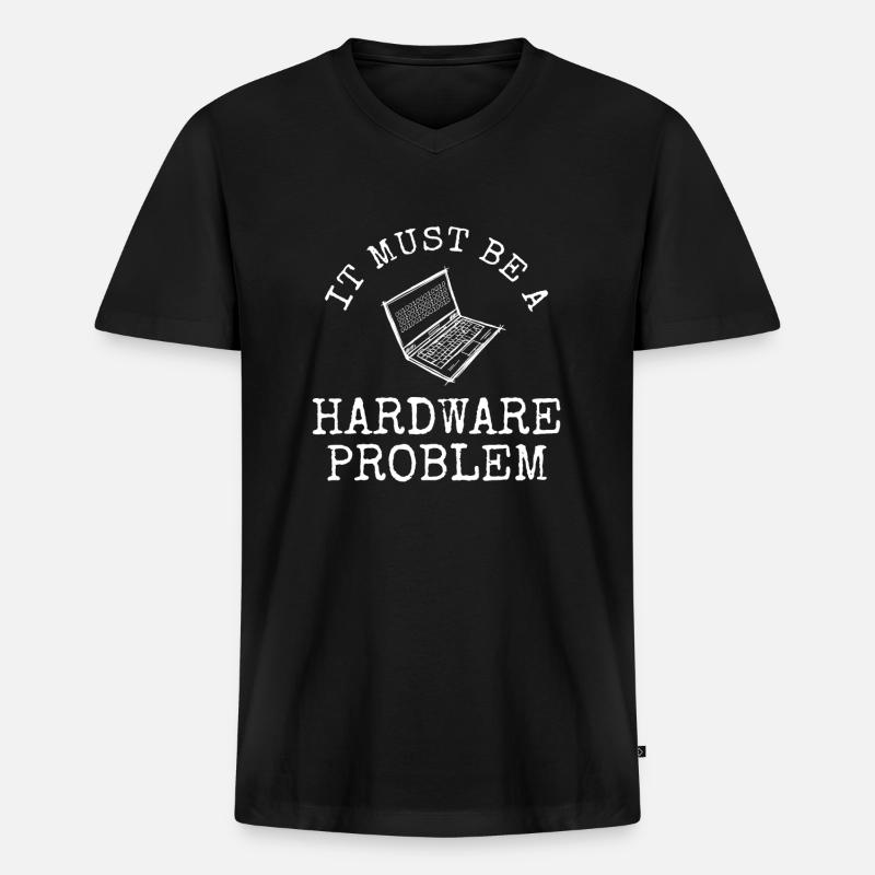 Software Ingenieur Informatiker Programmierer - Männer Premium Bio T-Shirt mit V-Ausschnitt - Schwarz