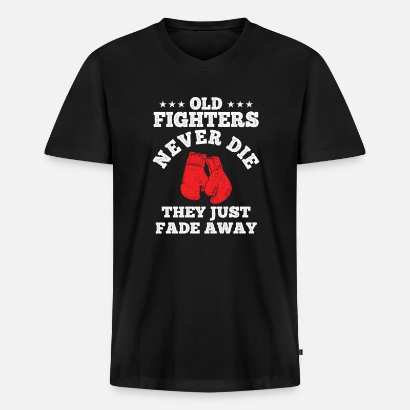 Boxsport Boxing - Männer Premium Bio T-Shirt mit V-Ausschnitt - Schwarz
