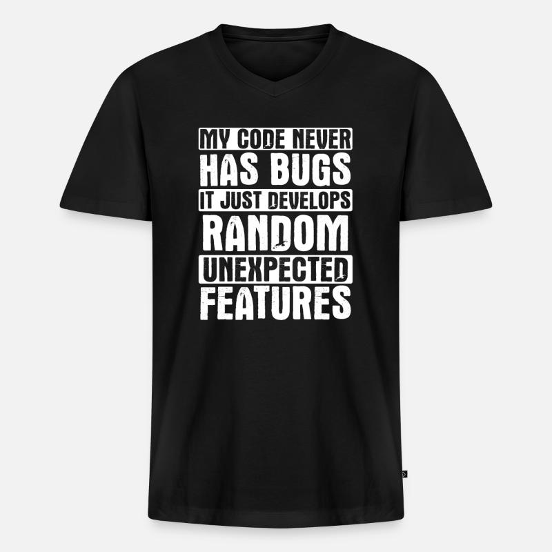 Software Ingenieur Informatiker Programmierer - Männer Premium Bio T-Shirt mit V-Ausschnitt - Schwarz