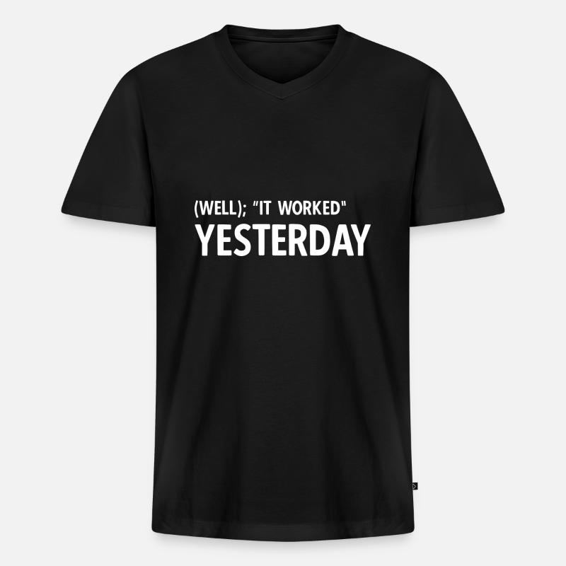 Software Ingenieur Informatiker Programmierer - Männer Premium Bio T-Shirt mit V-Ausschnitt - Schwarz