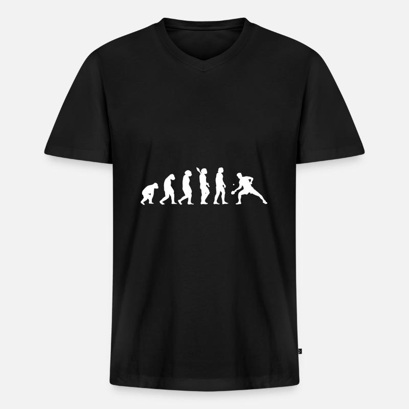 Ping-pong Evolution Ping-pong ping-pong - T-shirt encolure en V Premium bio Homme - noir
