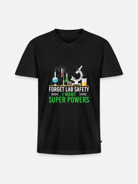 Funny chemist saying design - Men's Premium Organic T-shirt with V-neck - black
