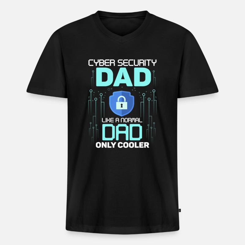 Funny IT Programmer Design - Men's Premium Organic T-shirt with V-neck - black