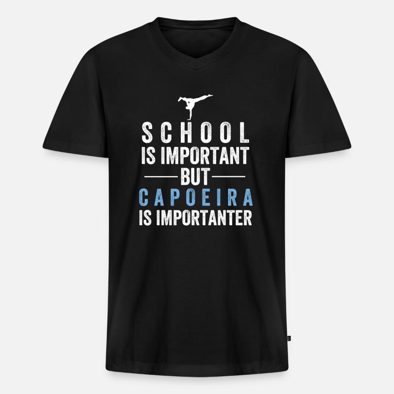 Capoeira school - Männer Premium Bio T-Shirt mit V-Ausschnitt - Schwarz