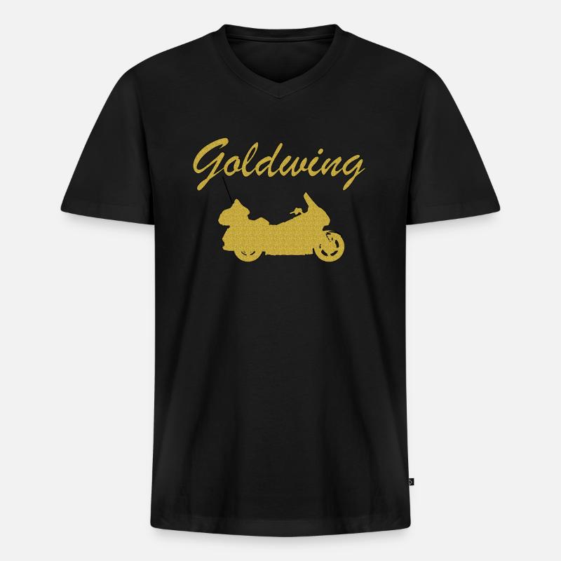 Goldwing Geschenk Geschenkidee - Männer Premium Bio T-Shirt mit V-Ausschnitt - Schwarz