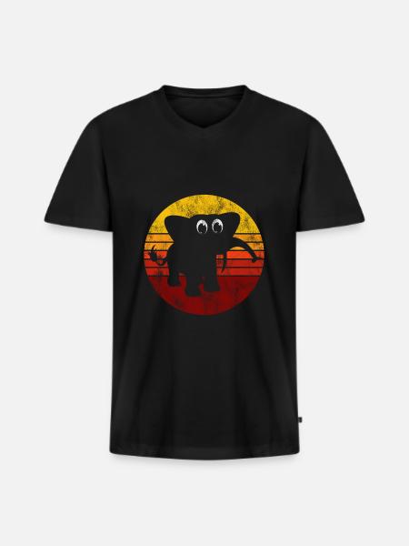 Elephant elephant for children - Men's Premium Organic T-shirt with V-neck - black