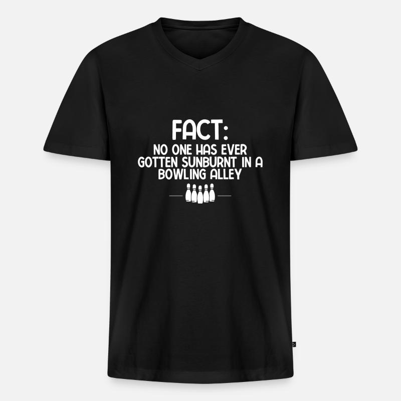 Bowling - Männer Premium Bio T-Shirt mit V-Ausschnitt - Schwarz