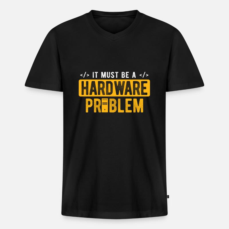 Software Ingenieur Informatiker Programmierer - Männer Premium Bio T-Shirt mit V-Ausschnitt - Schwarz