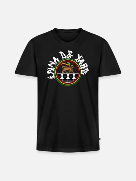Reggae Soundsystem Lion - Men's Premium Organic T-shirt with V-neck - black