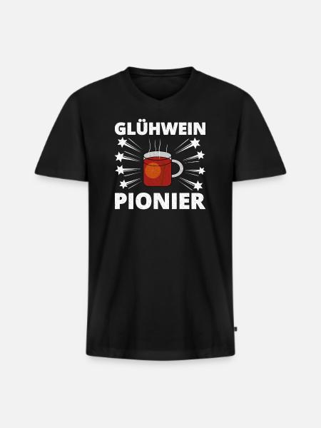 Mulled wine pioneer - Men's Premium Organic T-shirt with V-neck - black