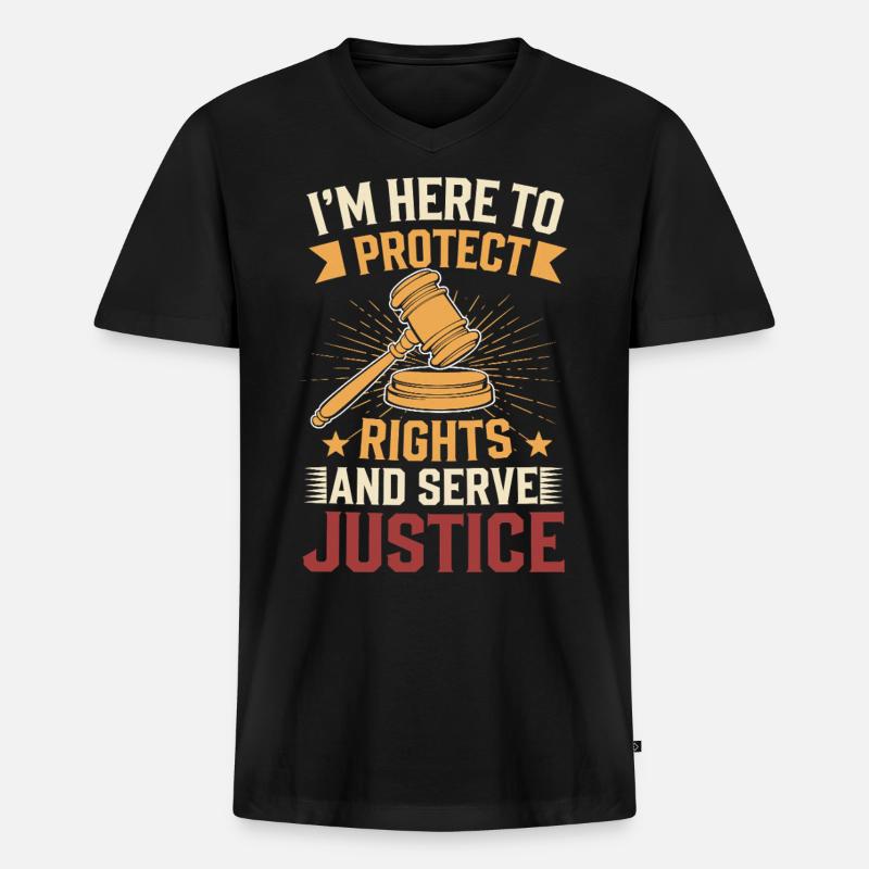 Rechtsanwalt - Männer Premium Bio T-Shirt mit V-Ausschnitt - Schwarz