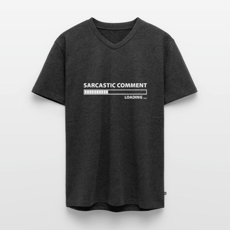 Sarcastic Comment Loading Men's Premium Organic T-shirt with V-neck