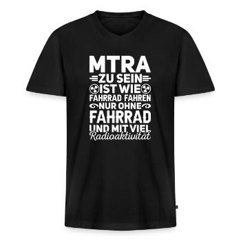 MTRA Medizinisch-Technischer Radiologie Mta - Männer Premium Bio T-Shirt mit V-Ausschnitt - Schwarz - Vorne - Nico (187cm)