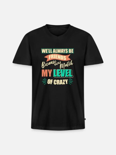 Friend Best Friends - Men's Premium Organic T-shirt with V-neck - black