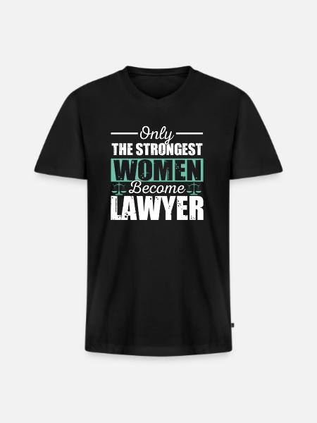 Anwalt - Männer Premium Bio T-Shirt mit V-Ausschnitt - Schwarz