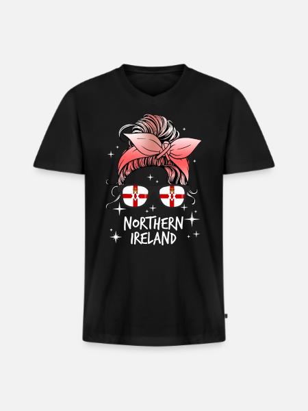 Northern Ireland - Men's Premium Organic T-shirt with V-neck - black