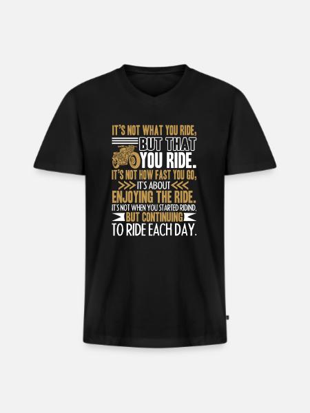 Motorcycle Funny Motorcycle - Men's Premium Organic T-shirt with V-neck - black