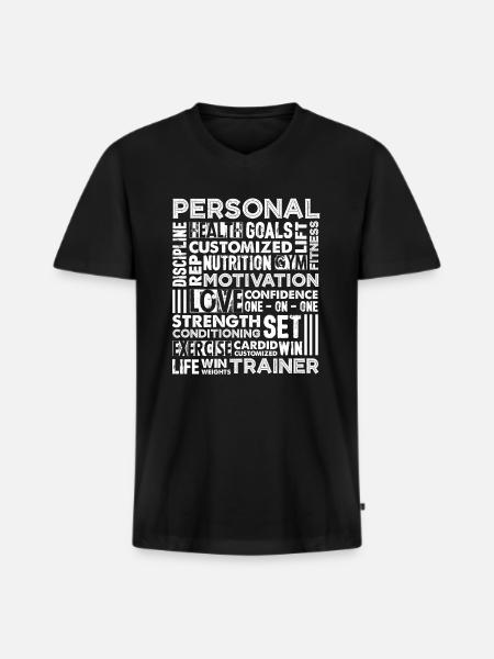 Personal Trainer Proud Personal Trainer - Men's Premium Organic T-shirt with V-neck - black