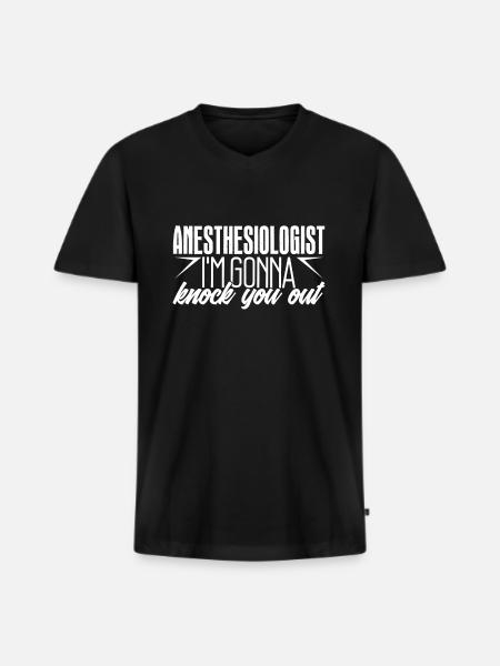 Anesthesiologist Anesthesiologist Knock You Out - Men's Premium Organic T-shirt with V-neck - black