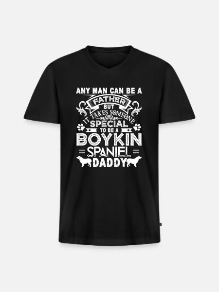 Proud Boykin Spaniel Daddy - Men's Premium Organic T-shirt with V-neck - black