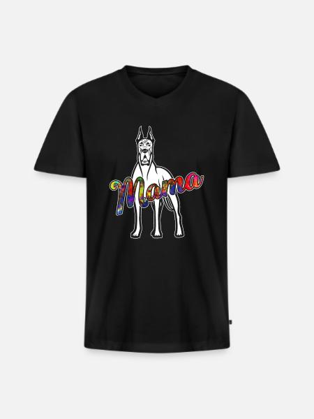 Great Dane Great Dane Mama - Men's Premium Organic T-shirt with V-neck - black