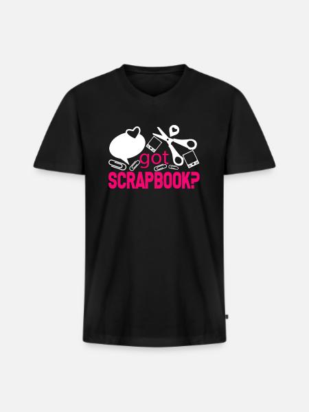 Scrapbooking Got Scrapbook - Men's Premium Organic T-shirt with V-neck - black