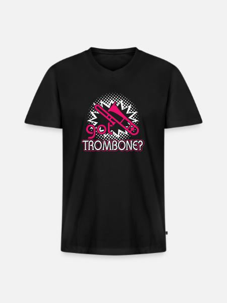 Got Trombone - Men's Premium Organic T-shirt with V-neck - black