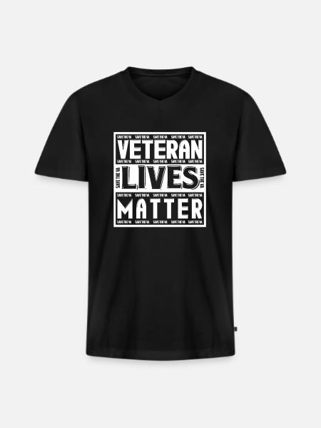 Veteran Lives Matter - Men's Premium Organic T-shirt with V-neck - black