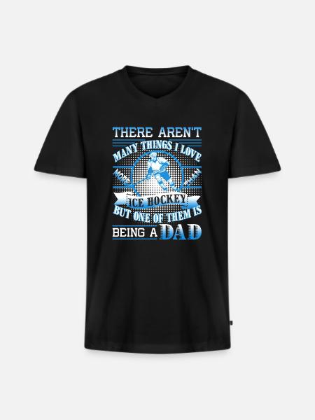 Being A Hockey Dad - Men's Premium Organic T-shirt with V-neck - black