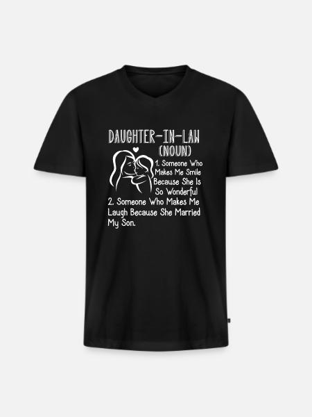 Daughter In Law Definition - Men's Premium Organic T-shirt with V-neck - black