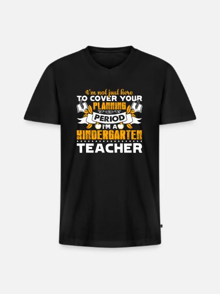 I am A Kindergarten Teacher - Men's Premium Organic T-shirt with V-neck - black