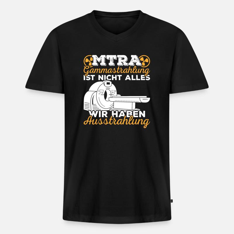 MTRA Medizinisch-Technischer Radiologie Assistent - Männer Premium Bio T-Shirt mit V-Ausschnitt - Schwarz