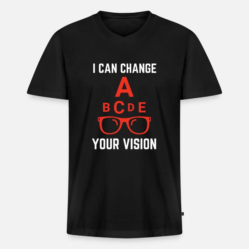 Øjenlæge Optometrist Optometry og Optiker - Premium økologisk T-shirt med V-hals til mænd - sort