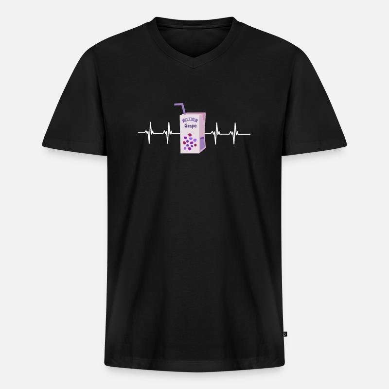 Organic Grape Juice Bottles - Männer Premium Bio T-Shirt mit V-Ausschnitt - Schwarz