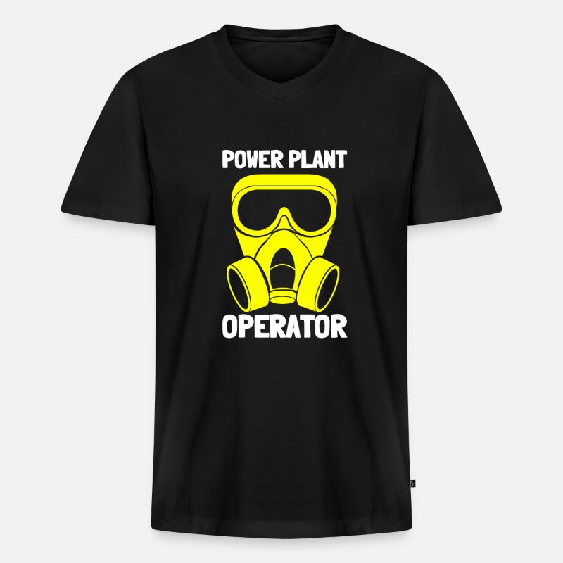 Uranium Fission Nuclear Engineering Theme - Männer Premium Bio T-Shirt mit V-Ausschnitt - Schwarz