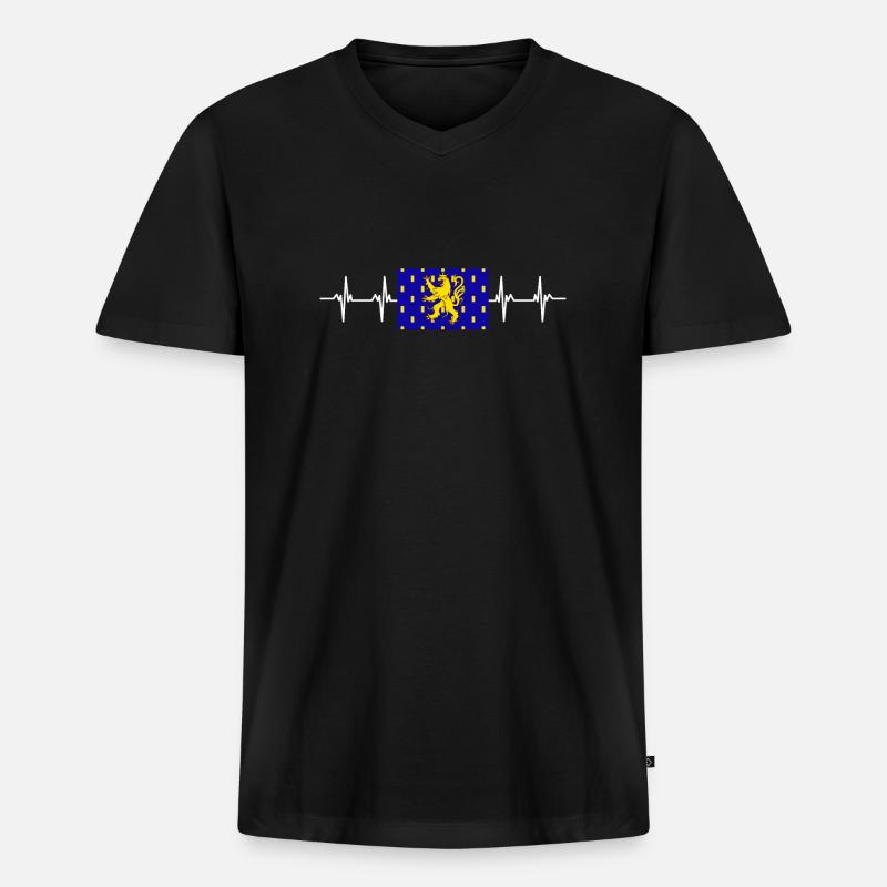 France Franche Comté - Männer Premium Bio T-Shirt mit V-Ausschnitt - Schwarz