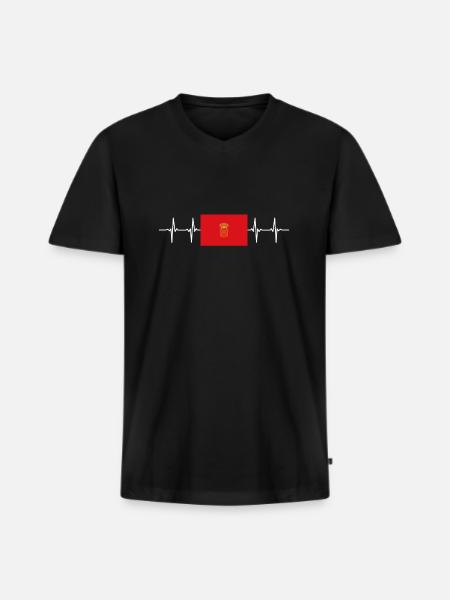 Spain Spanish Region Navarre - Men's Premium Organic T-shirt with V-neck - black