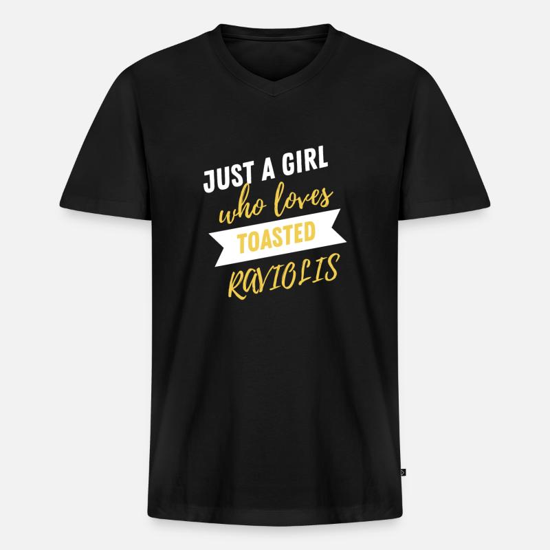 St. Louis Toasted Ravioli - Männer Premium Bio T-Shirt mit V-Ausschnitt - Schwarz