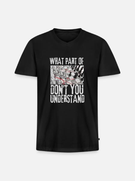 Chess Master Chess Club & 3 Way Chess Game - Men's Premium Organic T-shirt with V-neck - black