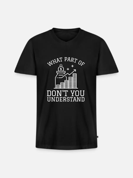 Investment Strategy Buy And Hold - Men's Premium Organic T-shirt with V-neck - black