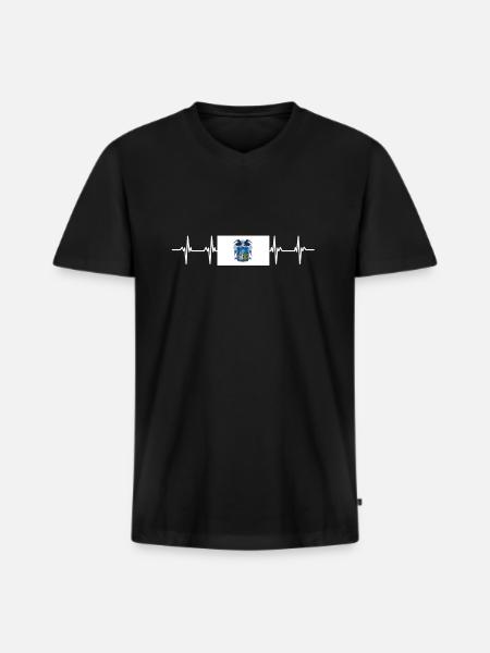 Mexique Mexique Aguascalientes Drapeau - T-shirt encolure en V Premium bio Homme - noir