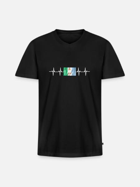 Argentina Flag Chaco - Men's Premium Organic T-shirt with V-neck - black