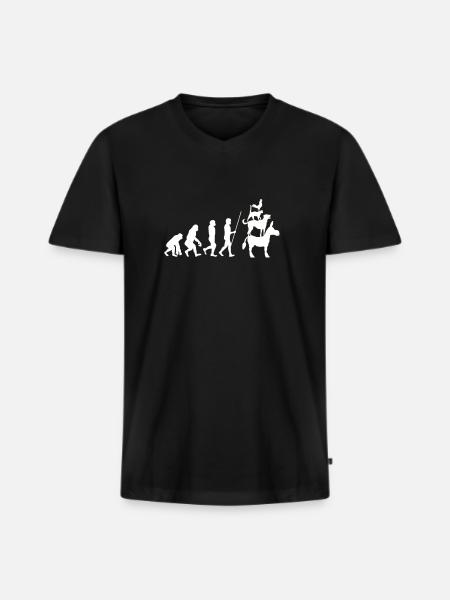 Bremen Town Musicians - Men's Premium Organic T-shirt with V-neck - black